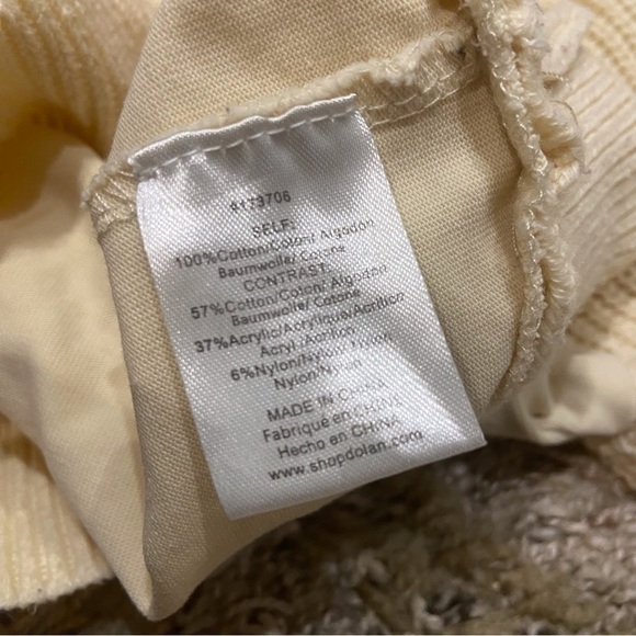 Dolan medium Cream Sweater Cowl Neck - Picture 10 of 12